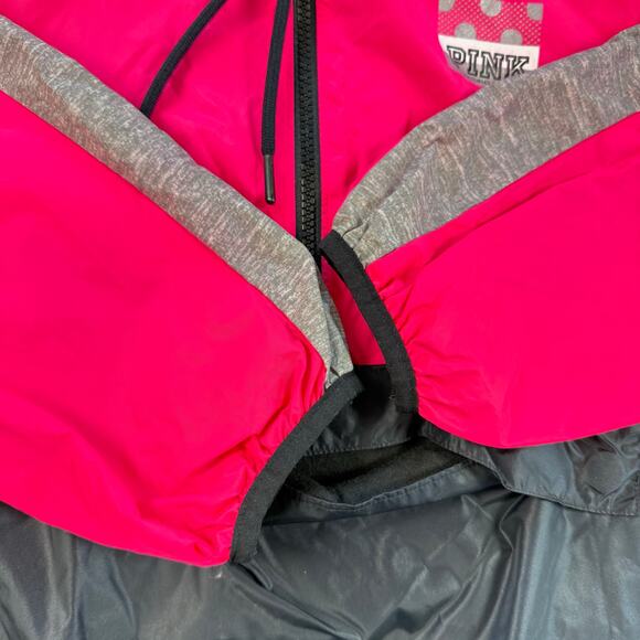 Victoria's Secret PINK Anorak Jacket M Hooded Windbreaker Coat 1/2 Zip - Picture 5 of 11